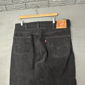 Levis 550 Relaxed Fit Tapered Leg Black Denim Jeans Mens 40x32